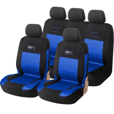 Produktbild von Auto-Sitzbezüge Universal Set Schonbezüge Schwarz Sitzauflagen Grau Sitzbezug