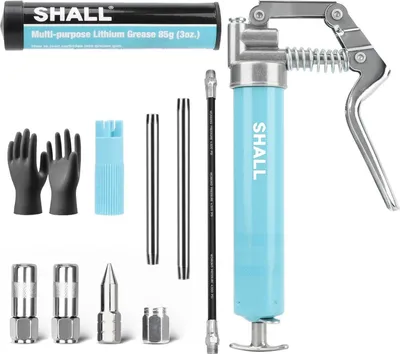 Produktbild von Shall Mini Schmierpressen-Set mit 4-Backen-Kupplungen 3000 PSI