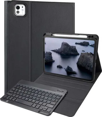 Productafbeelding van Accezz Bluetooth Keyboard Bookcase voor de Apple iPad Pro 11 (2025) M5 / (2024) M4 - QWERTY / NL - Zwart