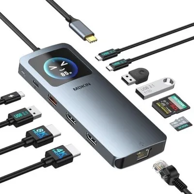 Zdjęcie produktu dla Stacja dokująca USB c do laptopa multiport z ładowaniem