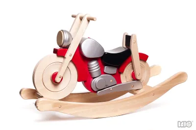 Image de Cheval à bascule « Rocking Motorbike » Jouet en bois Jouet à bascule
