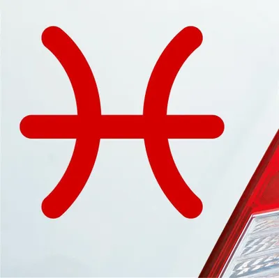 Produktbild von Auto Aufkleber Pisces Fische Sternzeichen Sterne Horoskop 10x10 cm Rot Sticker Heckscheibenaufkleber