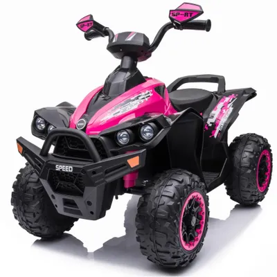 Produktbild von FINOOS Python Kinder Quad - 12V - Ledersitz - Gummireifen - Rosa