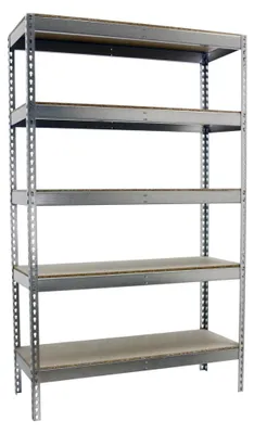 Image de Etagère Sans Vis Ecoforte 1506-5 Chipboard 2500 Galva/bois Galva/bois 2500x1500x600 - Simonrack