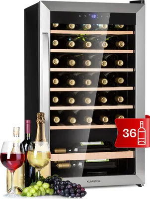 Zdjęcie produktu dla KlarsteinVinamour 32 Uno, chłodziarka do wina, 1 strefa, 95 l/36 butelek, 4-18°C, sterowanie dotykowe