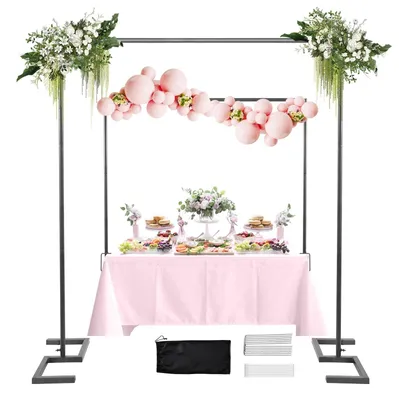 Image de Arche de mariage en métal - Noir, pour décoration de fête