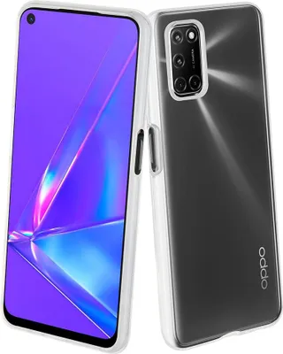 Produktbild von Muvit Case Oppo A72 Recycletek Silicone Handyhülle Grau  Grau One Size