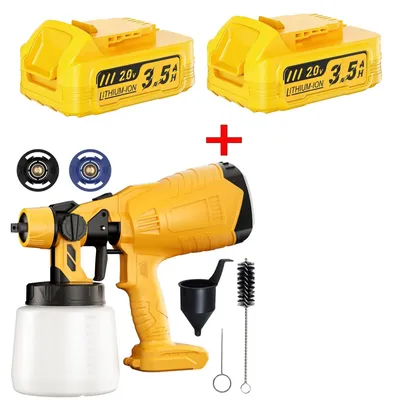Produktbild von Farbsprüher 1000 ml - Elektrische Farbspritzpistole - Kompatibel mit 20V DCBP034 Akku - Kabellos Li-Ion - Für Auto, Wand, Heimwerken - Grau