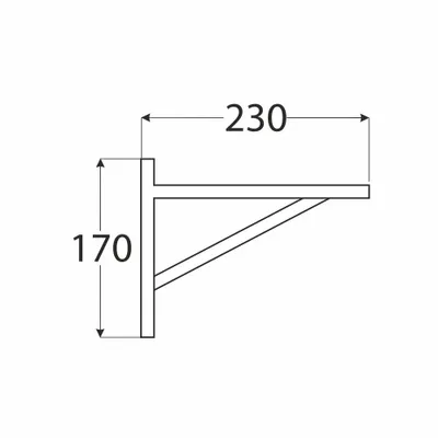Produktbild von Regalhalter 230x170mm Regalträger Regalwinkel Wandkonsole Holzkonsole aus Holz