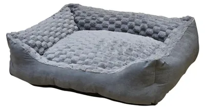Komfortbett eckig Classic Diamond grau, 60x50x18 cm
