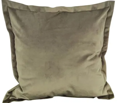 Produktbild von Cosima Samt Kissenhülle Flora 40 x 40 cm Taupe Grau einfarbig schlicht Quadrat