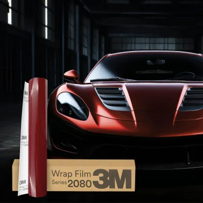 Produktbild von 3M 2080 Car Wrapping Folie 30x152 cm G203 Gloss Red Metallic – Premium Autofolie, 3D verformbar, bis 8 Jahre Haltbarkeit