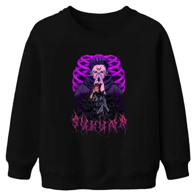 Obrázok produktu pre Sukuna Itadori Jujutsu Kaisen Anime Kráľ kliatby Otaku darček Uni detská mikina, čierna, 104