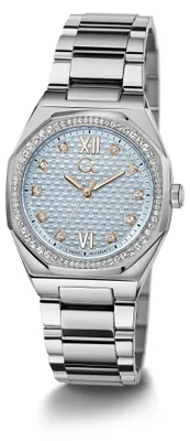 Productafbeelding van GUESS collectie Z25003L7MF GC Coussin Sleek Lady horloge, 34mm, blauw/zilver, dameshorloge, nieuw
