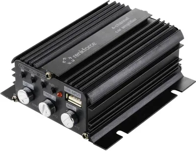 Produktbild von Renkforce RF-CMP-204 4-Kanal Endstufe 200 W Bluetooth®-/USB-Audiowiedergabe, Lautstärke-/Bass-/Höhen-Regelung