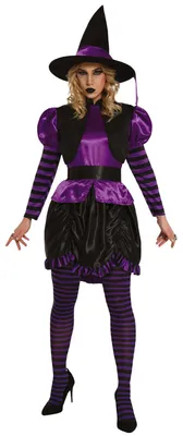 Produktbild von lila Hexen Kostüm für Damen, Größe:M