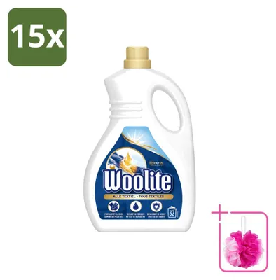 Produktbild von 15 x Woolite Textile Flüssigwaschmittel mit Keratin - 1,9 l - Sparpackung - 15 Stücke