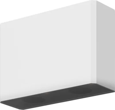 Produktbild von LED Wandlampe außen Aluminium IP54 12 cm breit Up Down Weiß eckig 3000 K warmweißes Licht 200 lm
