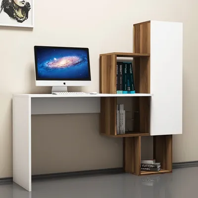 Produktbild von Skye Decor, Açelya- Açelya HCT, Nussbaumfarbe,,Weiß, Couchtische, 74,8x145x45 cm, 100% Melaminbeschichtete Partikelplatte