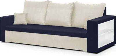 Produktbild von 3-Sitzer-Sofa mit Schlaffunktion SAM1 - Creme/Grün