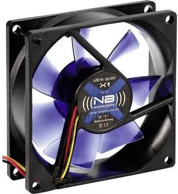 Produktbild von Noiseblocker BlackSilentFan X1, 5 V, Schwarz, 80 mm, 80 mm, 25 mm