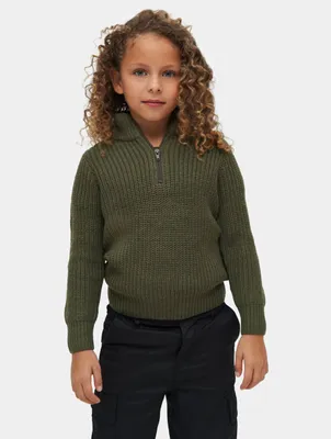 Immagine prodotto di Brandit Kids Marine Pullover Troyer oliva, 170/176