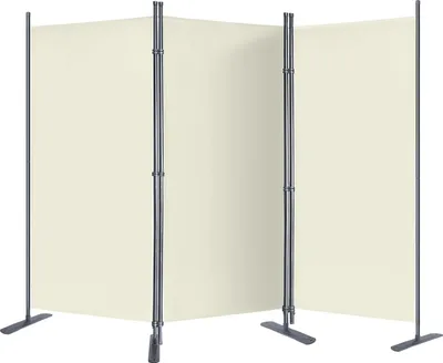 Obrázek produktu pro Paravent 275x180cm Room Divider Vnitřní zástěna na ochranu soukromí Balkonová dělicí stěna s kabelovými stahovacími páskami a hřebíky a stojanem Sluneční clona Windbreak UV ochrana Obrazovky bez vrtání Soukromí, béžová CEEDIR