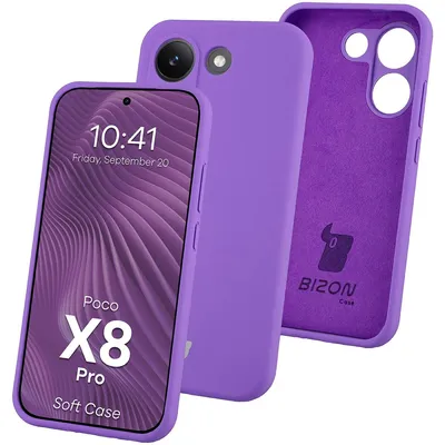 Produktbild von Silikon Handyhülle für Xiaomi POCO X8 Pro, Bizon Soft Case, Violett