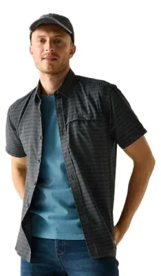Image de Chemise à manches courtes Regatta Mindano, couleur gris, taille L (homme)