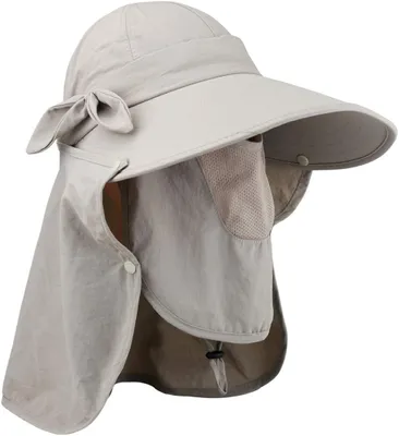 Obrázek produktu pro Dámský sluneční klobouk, 1 kus, široký kšiltovka 14,5 cm, UV ochrana UPF 50+ s odnímatelnou klopou na krku, na turistiku a rybaření
