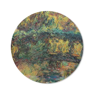 Produktbild von MuchoWow® Mauspad Mousepad Die japanische Brücke - Claude Monet 20x20 cm - Mousepads - Maus Mat - Pad - Mausunterlage - Schreibtischmatte