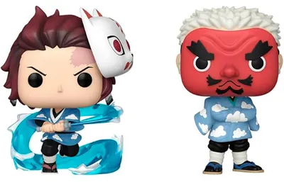 Obrázok produktu pre Figurki Funko Pop! Demon Slayer: Tanjiro Kamado & Sakonji Urokodaki (2-pack)