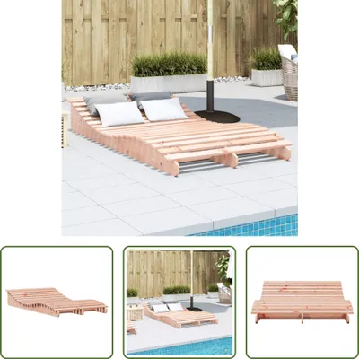 Image de The Living Store Bain de soleil 205x110x31,5 cm bois massif douglas