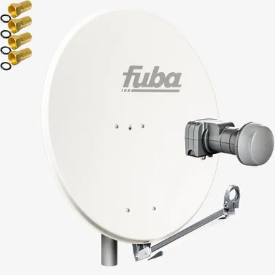 Produktbild von Fuba DAL 802 W Sat Satelliten Anlage Schüssel Twin LNB LMB DEK 217 2 Teilnehmer