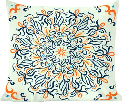 Produktbild von MuchoWow® Zierkissen Sofakissen Wohnzimmer Dekokissen 50x50 cm Mandala - Linie - Quadrat - Komfort - Sofakissen