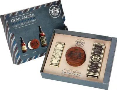 Produktbild von Dear Barber – Rasierpflege-Essentials – Rasiercreme 100ml, Nachrasiercreme 100ml, Rasieröl 30ml