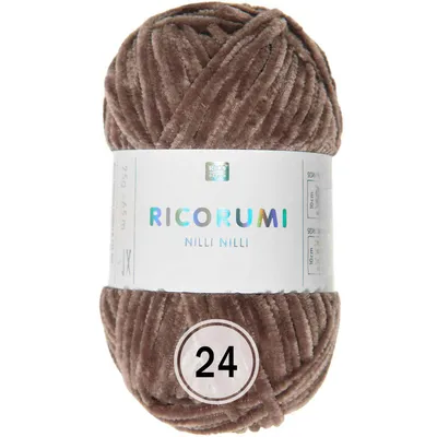 Produktbild von Rico Design Ricorumi Nilli Nilli (25g/65m) weiches Chenillegarn 24 schkokolade
