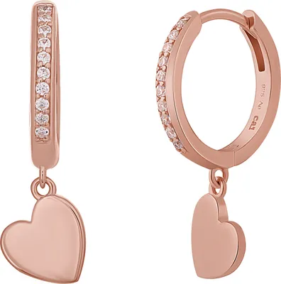 Produktbild von cai Creole 925 Sterling Silber rosé vergoldet Herz Zirkonia