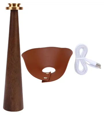 Immagine prodotto di Lampada da tavolo senza fili in legno, con 3 temperature di colore, ricaricabile, a LED, luce notturna retrò per camera da letto, comodino, decorazione, in noce