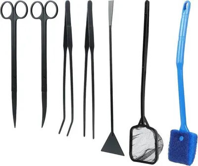 Produktbild von Famanu Aquascaping Tools Set 7-in-1 - Für Wasserpflanzen und Aquarium Pflege