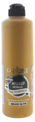 Produktbild von Cadence Acrylfarbe metallic 500 ml gold - Hybridfarbe für Hobby