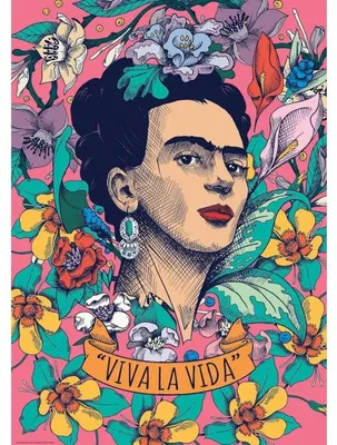 Image de Puzzle femme et les fleurs viva la vida 500 pieces - collection frida kahlo - educa - 19251