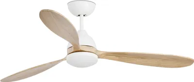 Zdjęcie produktu dla Energooszczędny wentylator sufitowy z oświetleniem LED i pilotem Poros White 132 cm