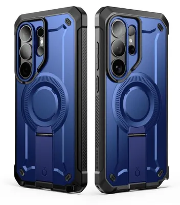 Produktbild von Supcase Unicorn Beetle Pro Mag Hülle + Schutzglas Set mit Magnetfunktion für Samsung Galaxy S26 Ultra – Schwarz und Marineblau Handyhülle