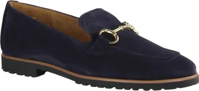 Immagine prodotto di Paul Green 1027-054 scarpa slip-on, donna, pelle, spazio (blu scuro), scarpa slip-on elegante - scarpa slip-on da donna / trotteur, blu, pelle (camoscio morbido), altezza tacco: 10 mm