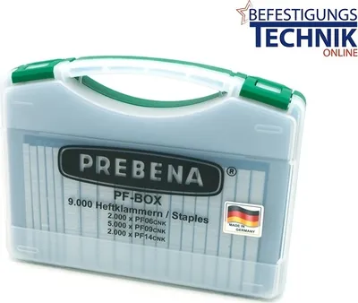 Image de Prebena PF-BOX Agrafes galvanisées pour marteau agrafeuse manuelle HFPF09 HFPF14 DNPF16 KL-35