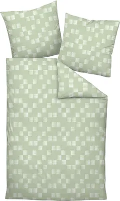 Produktbild von Janine Mako Satin Bettwäsche Milano in 135x200 + 80x80 cm 45120-06 lindgrün