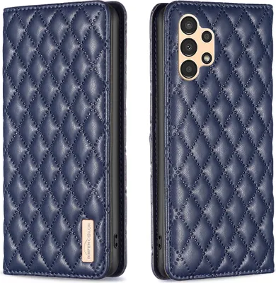 Produktbild von Galaxy A13 Hülle, Elegant Bookstyle Flip Leder Kartenfächer Schutzhülle mit Ständer für Samsung Galaxy A13 4G / A13 5G Blau