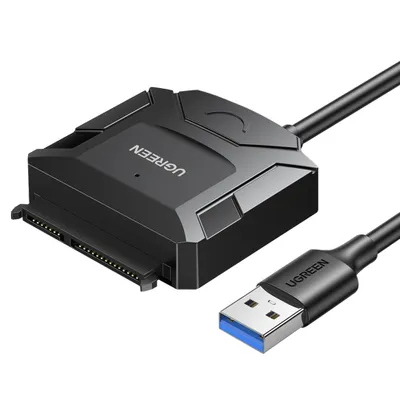 Zdjęcie produktu dla UGREEN USB 3.0 - adapter SATA do dysków 2,5''/3,5'' (czarny)
