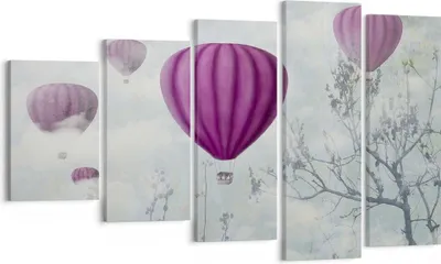 Produktbild von Bild auf Leinwand - Leinwandbild - Ballon Baum Flug - 100x60cm - Wand Bild - Wanddeko - Wandbilder - Leinwanddruck - Bilder - Kunstdruck - Wanddekoration - Leinwand bilder - Wandkunst - EG100x60-3581